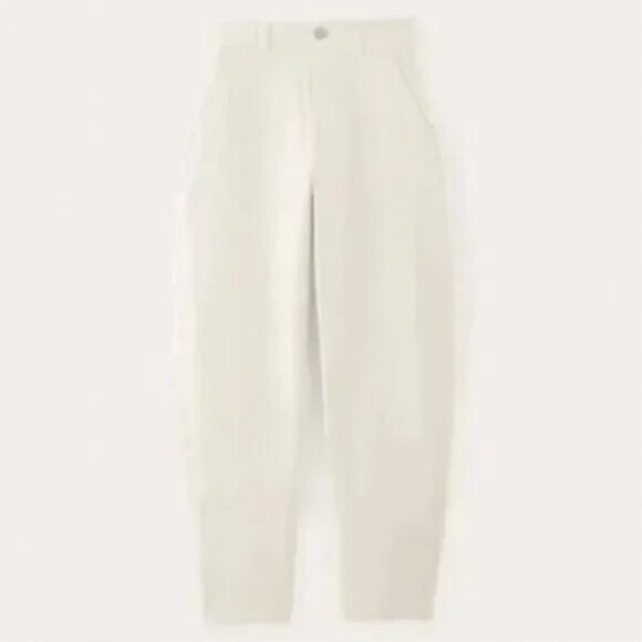 Everlane Cream Women's Barrel Pants 6 - Picture 2 of 13